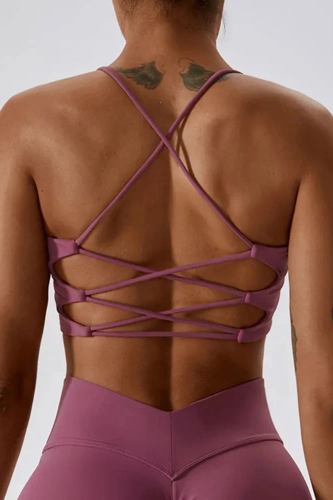 Cross Strap Breathable Workout Top