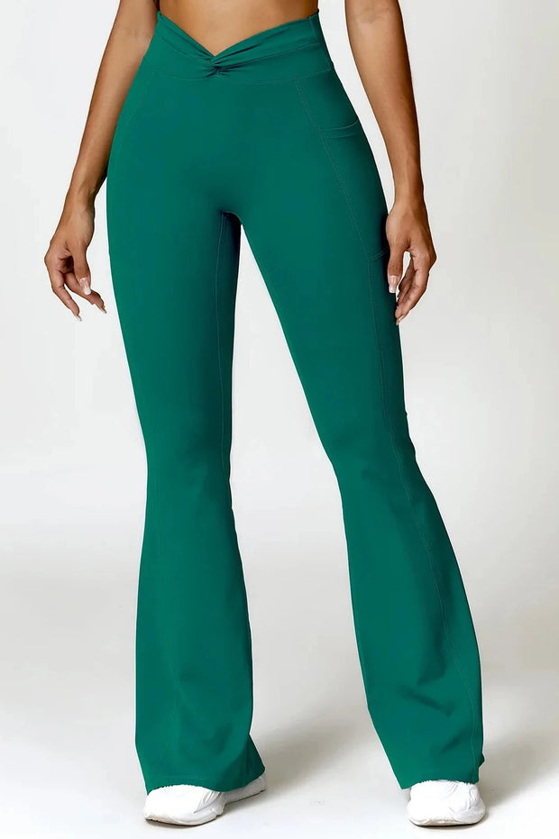 Flared Yoga Pants with Pocket