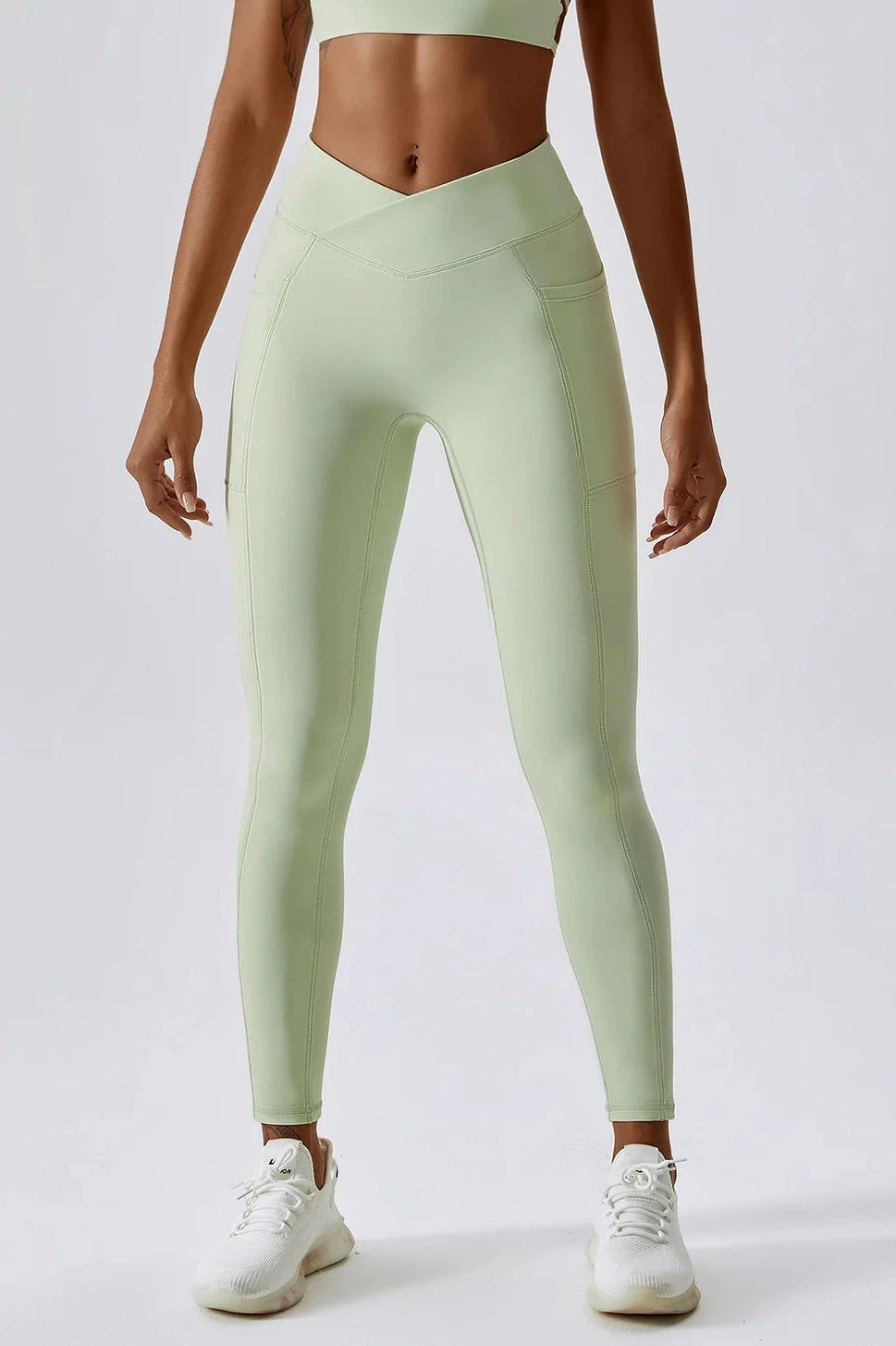 High Waist Yoga LeggingsGreen / L