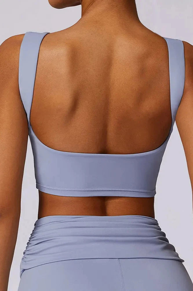 Shockproof Backless Fitness Crop Top