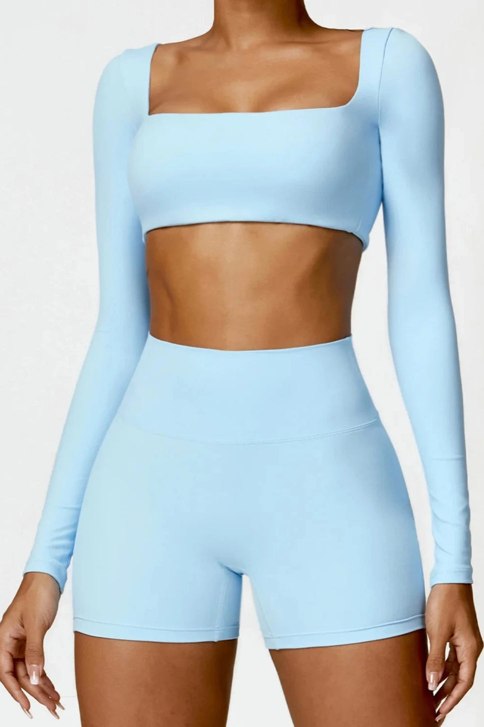 Long Sleeve Winter Yoga TopSky Blue