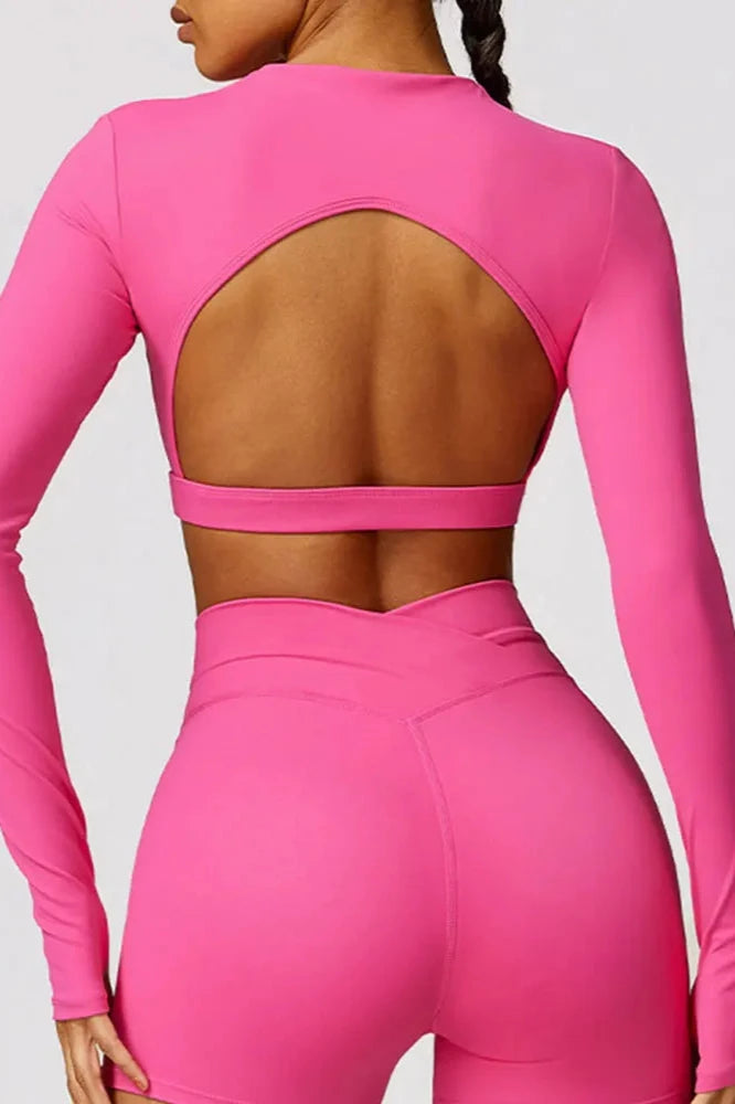 Hollow Out Long Sleeve Yoga Top