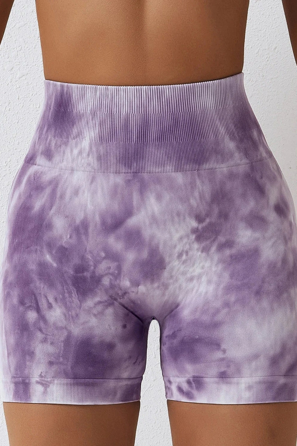 High Waist Tie Dyed Seamless Yoga Shorts