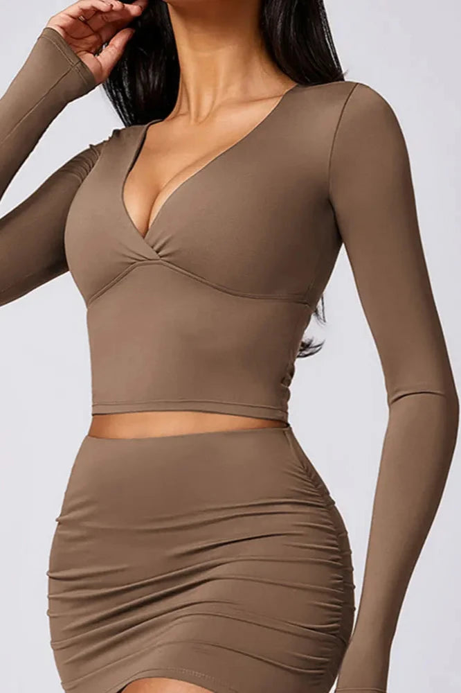 Long Sleeve Yoga Crop Top