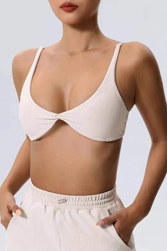 Shockproof Ribbed Fitness Bra