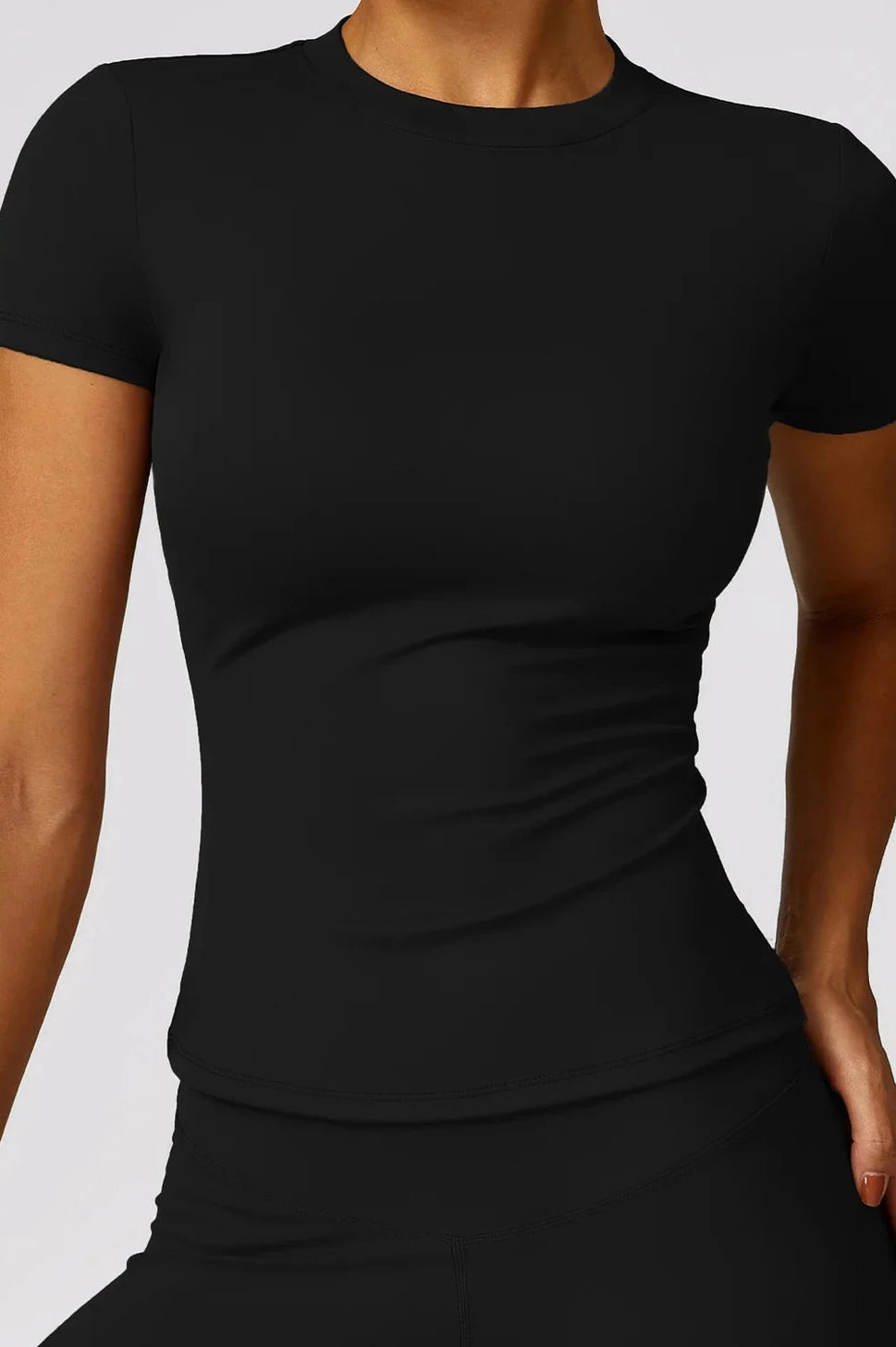 Short Sleeve Yoga ShirtBlack