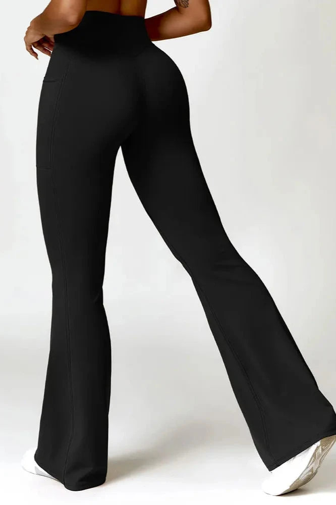 Flared Yoga Pants with Pocket