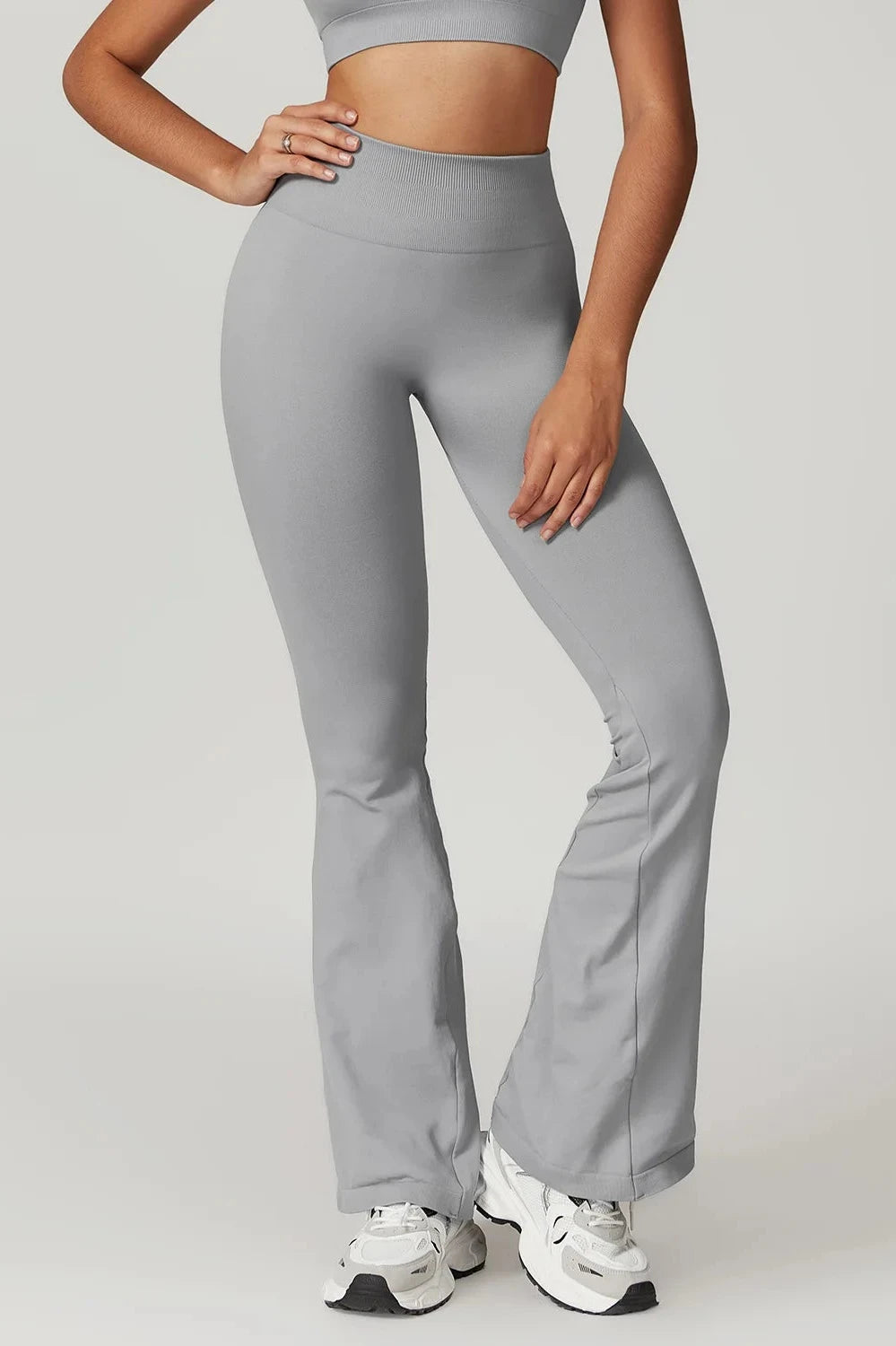 Ribbed Seamless Flared Yoga Pants