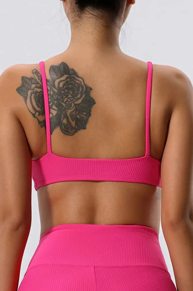 Shockproof Ribbed Fitness Bra