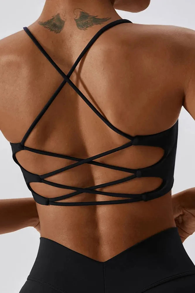 Cross Strap Breathable Workout Top