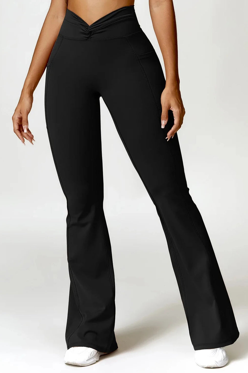 Flared Yoga Pants with Pocket