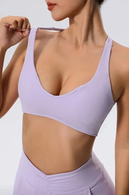 High Support Criss Cross Yoga Top