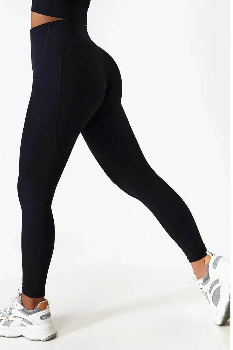 Seamless High Waist Leggings with Pockets