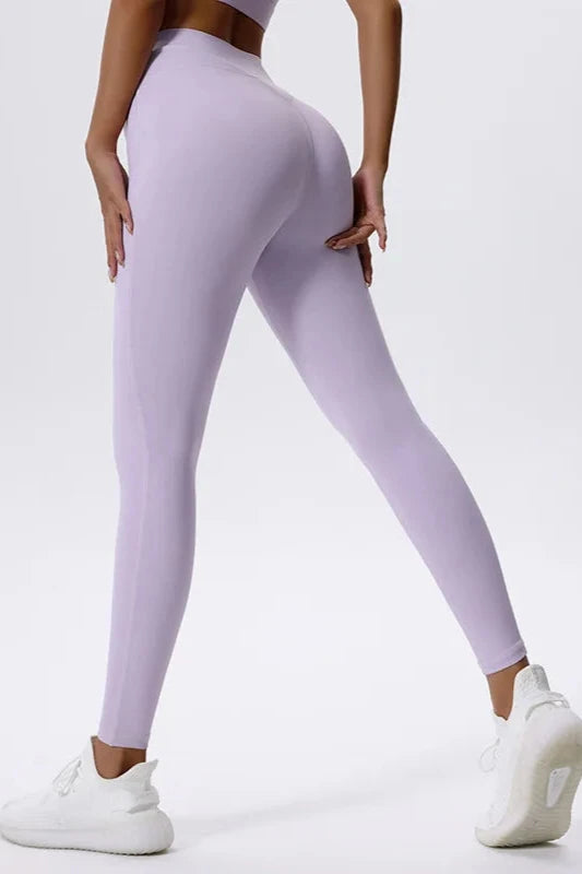 High Waist Breathable Yoga LeggingsPurple