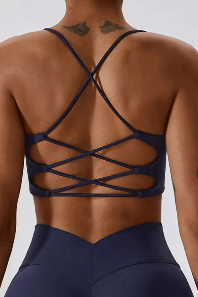 Cross Strap Breathable Workout Top