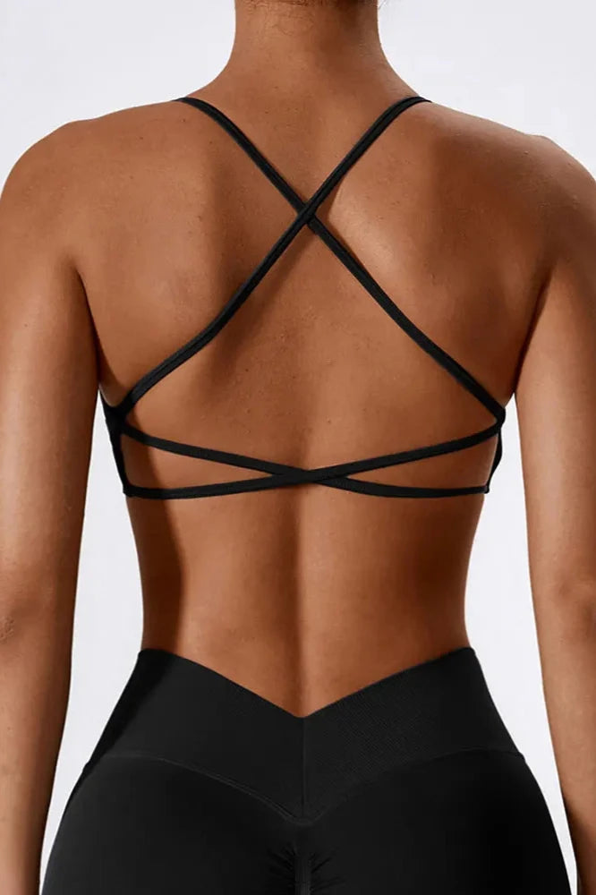 Cross Strap Seamless Sports TopBlack / L