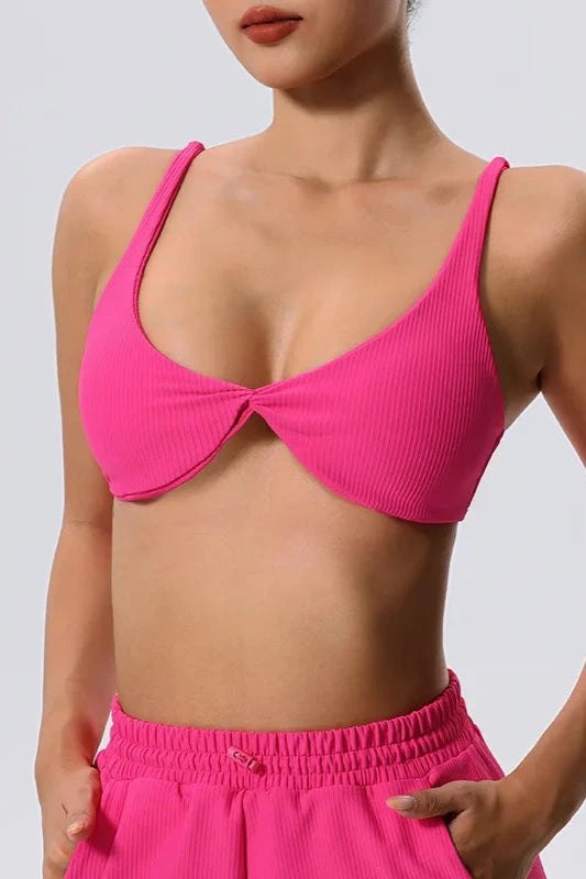 Shockproof Ribbed Fitness Bra